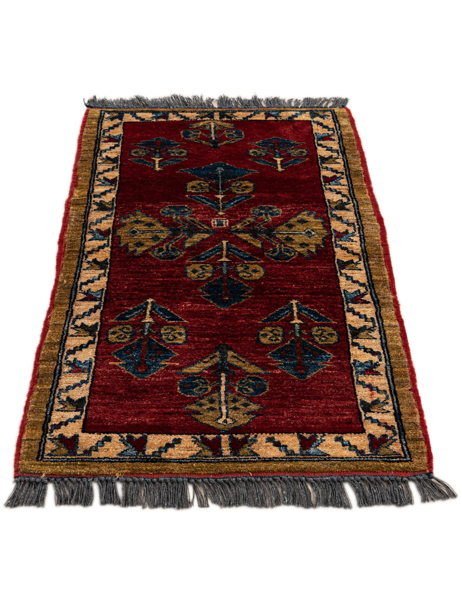 1' 11 x 3' 6 Hand Knotted Kazak Wool Rug