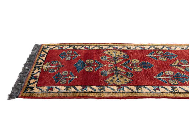 1' 11 x 3' 6 Hand Knotted Kazak Wool Rug