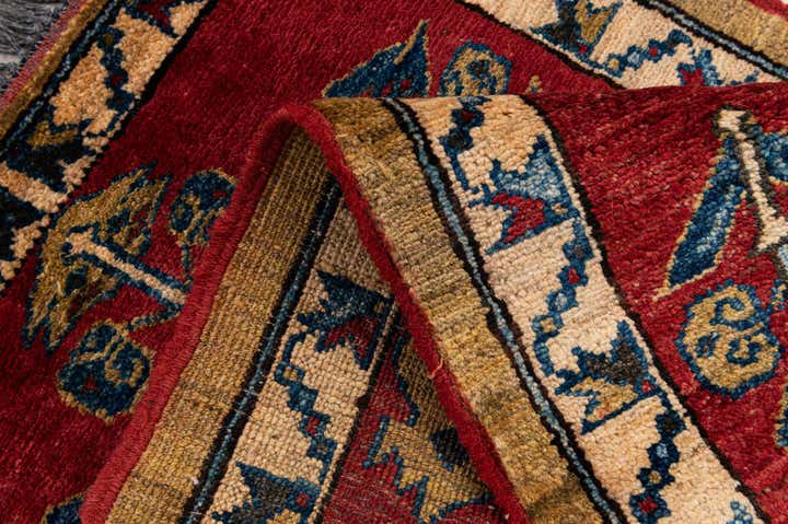 1' 11 x 3' 6 Hand Knotted Kazak Wool Rug