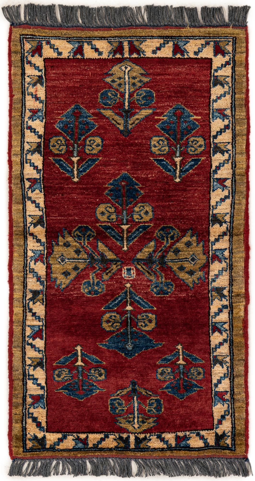 1' 11 x 3' 6 Hand Knotted Kazak Wool Rug
