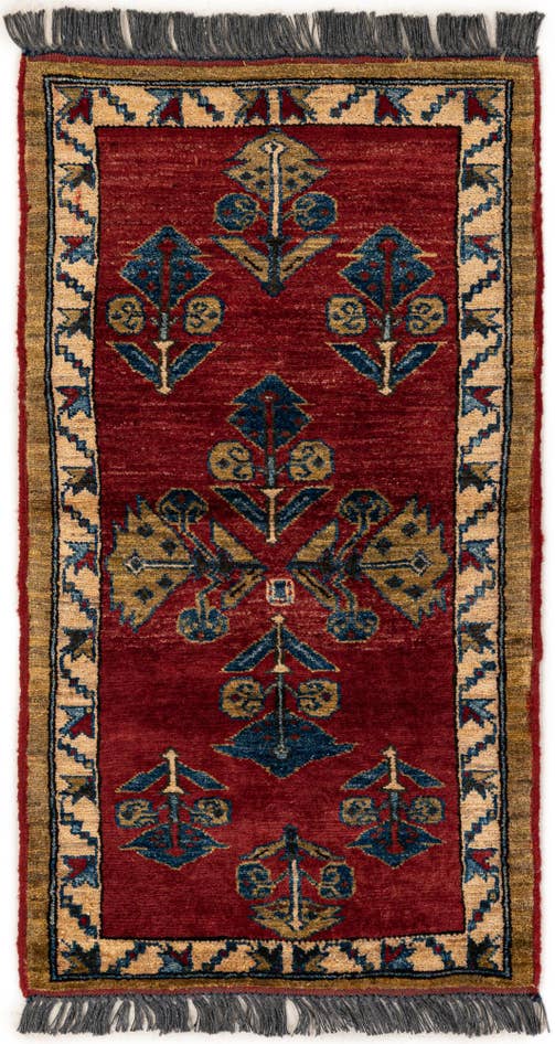 Detail image of 1' 11 x 3' 6 Hand Knotted Kazak Wool Rug