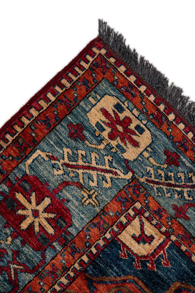 6' 8 x 10' 3 Hand Knotted Kazak Wool Rug