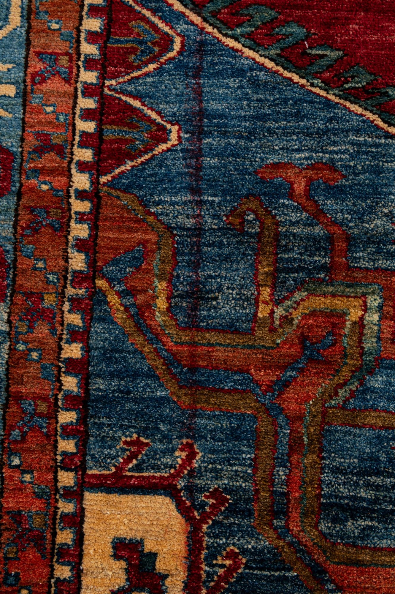6' 8 x 10' 3 Hand Knotted Kazak Wool Rug