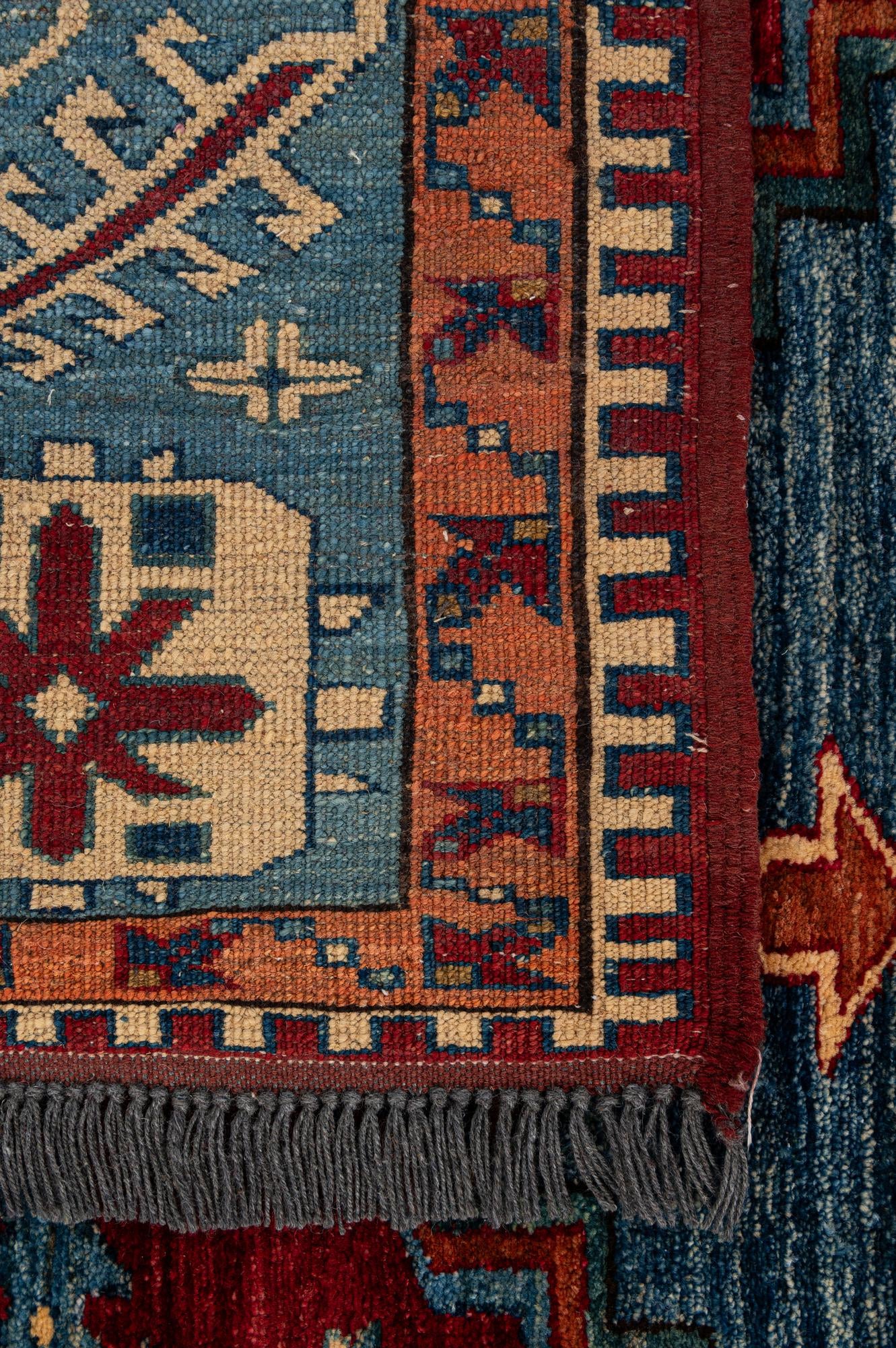 6' 8 x 10' 3 Hand Knotted Kazak Wool Rug