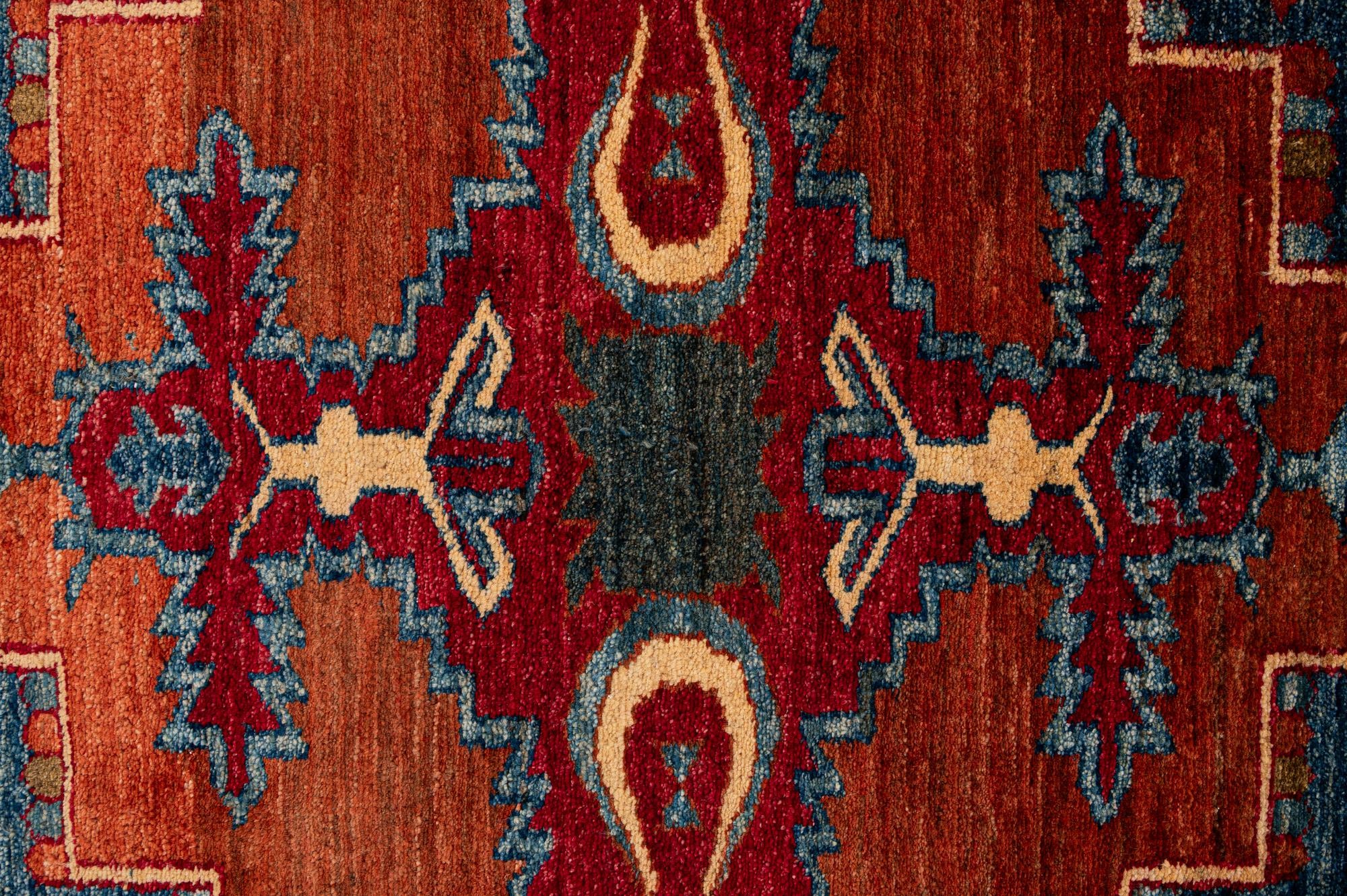 6' 8 x 10' 3 Hand Knotted Kazak Wool Rug