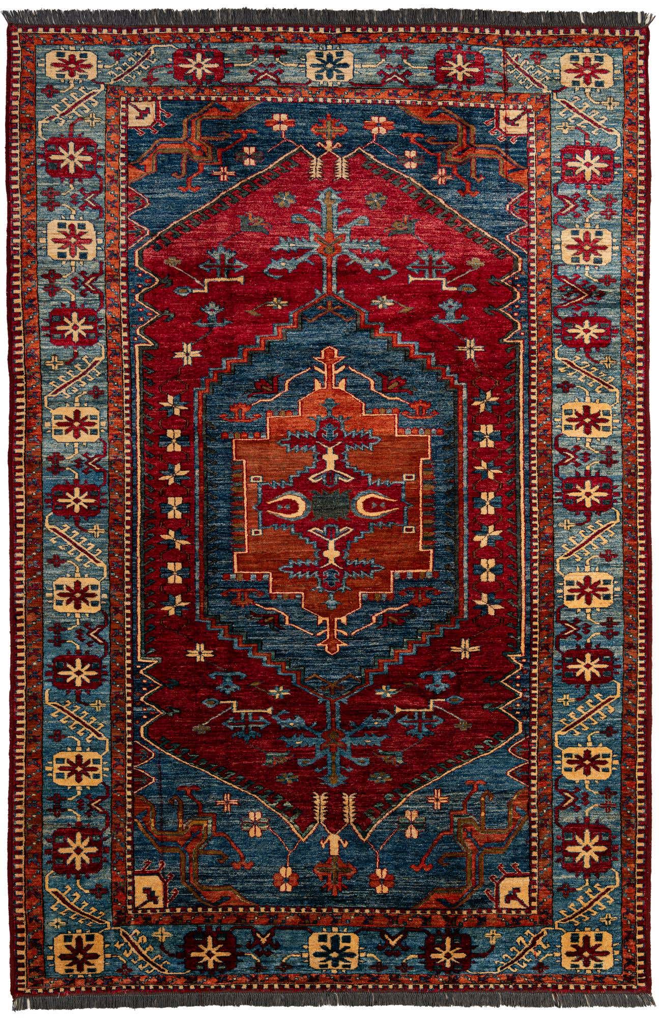6' 8 x 10' 3 Hand Knotted Kazak Wool Rug