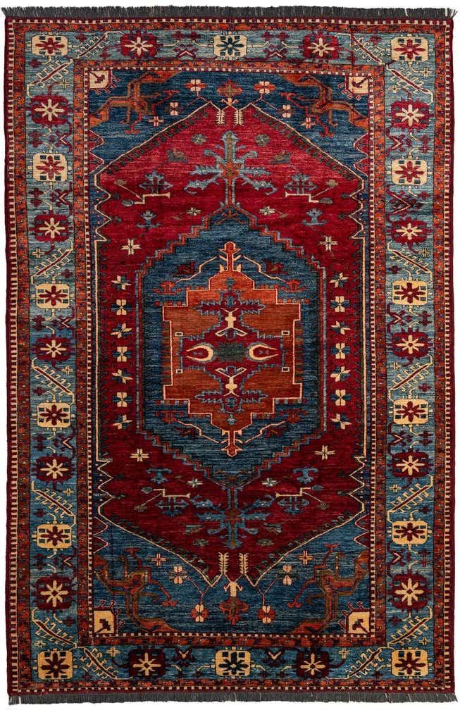 6' 8 x 10' 3 Hand Knotted Kazak Wool Rug