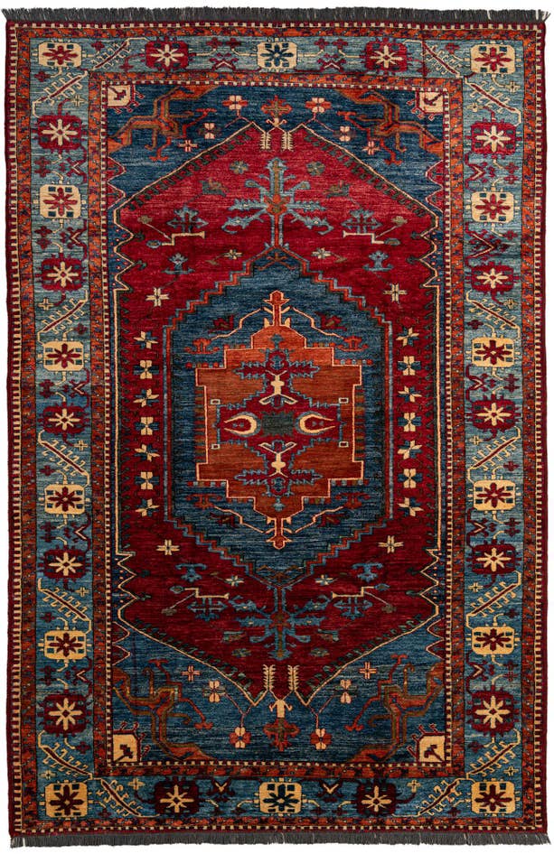 Detail image of 6' 8 x 10' 3 Hand Knotted Kazak Wool Rug