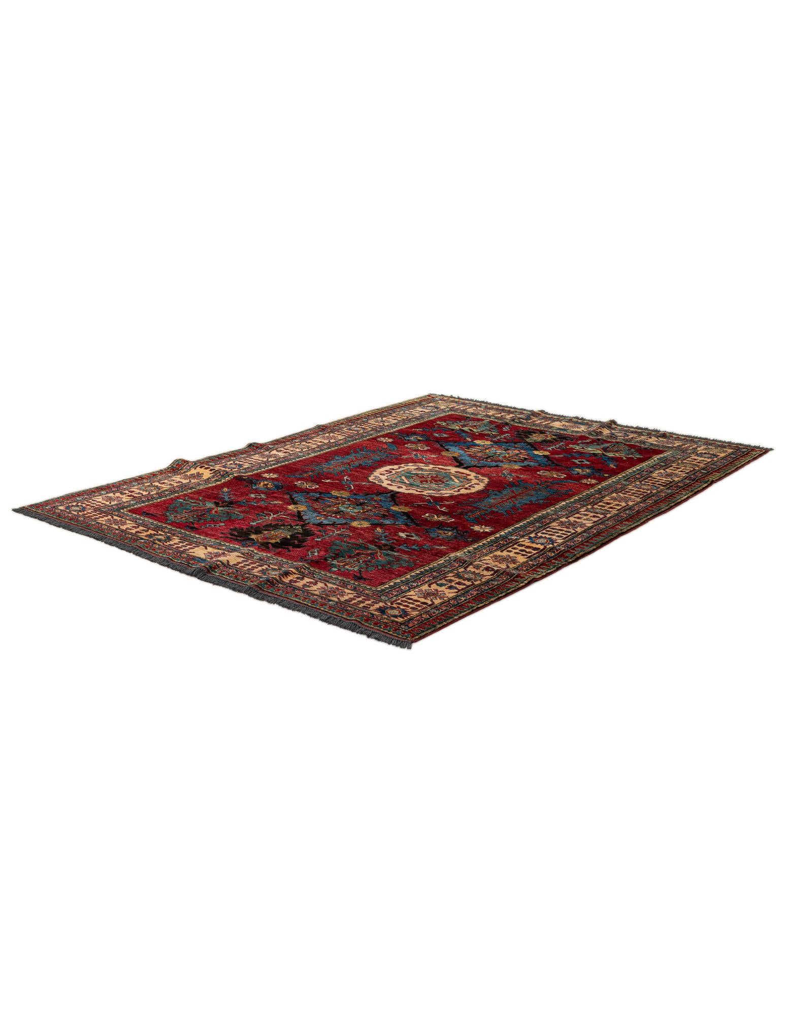 6' 9 x 9' 8 Hand Knotted Kazak Wool Rug