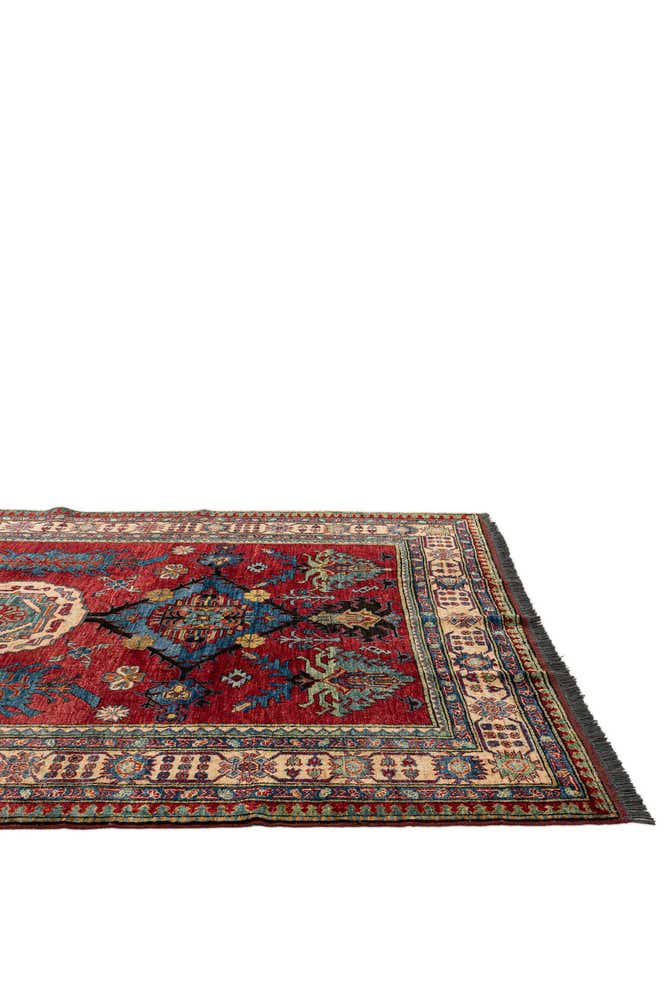 6' 9 x 9' 8 Hand Knotted Kazak Wool Rug