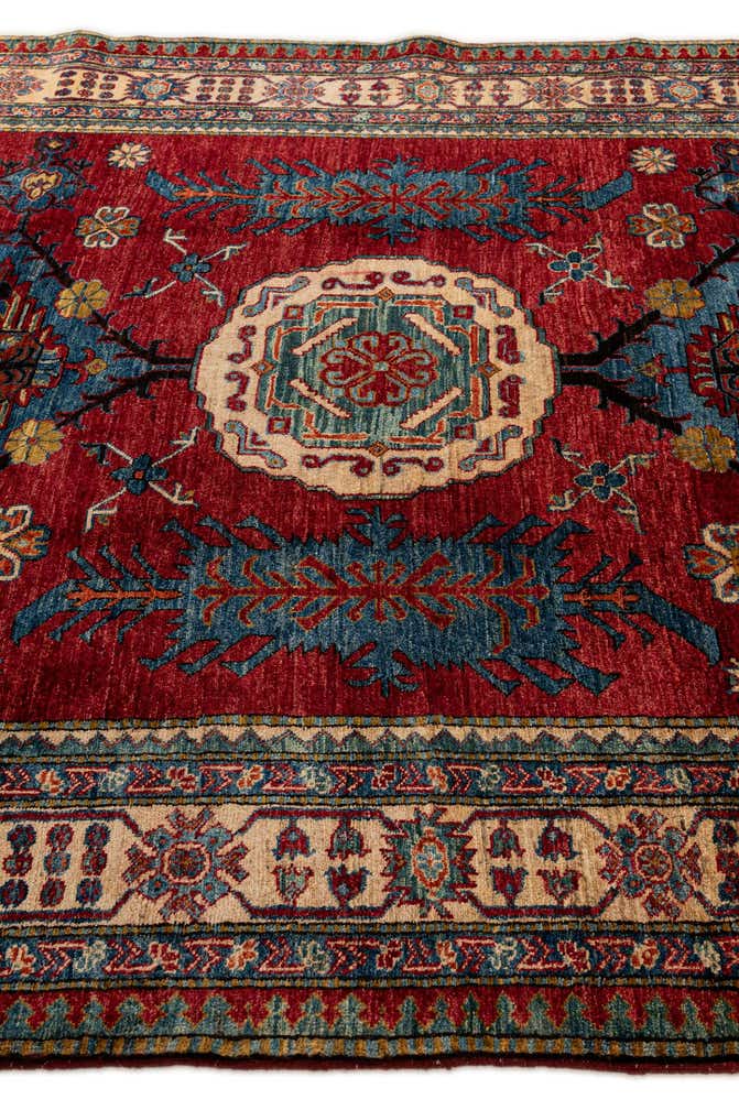 6' 9 x 9' 8 Hand Knotted Kazak Wool Rug