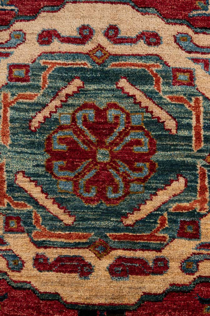 6' 9 x 9' 8 Hand Knotted Kazak Wool Rug