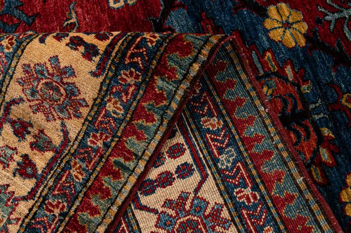 6' 9 x 9' 8 Hand Knotted Kazak Wool Rug