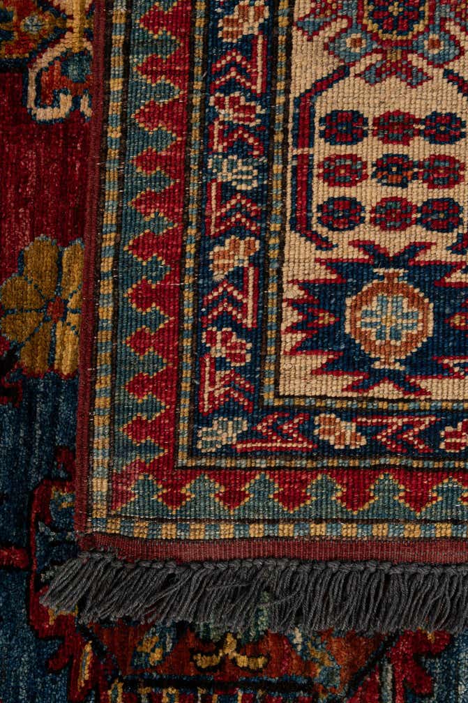 6' 9 x 9' 8 Hand Knotted Kazak Wool Rug