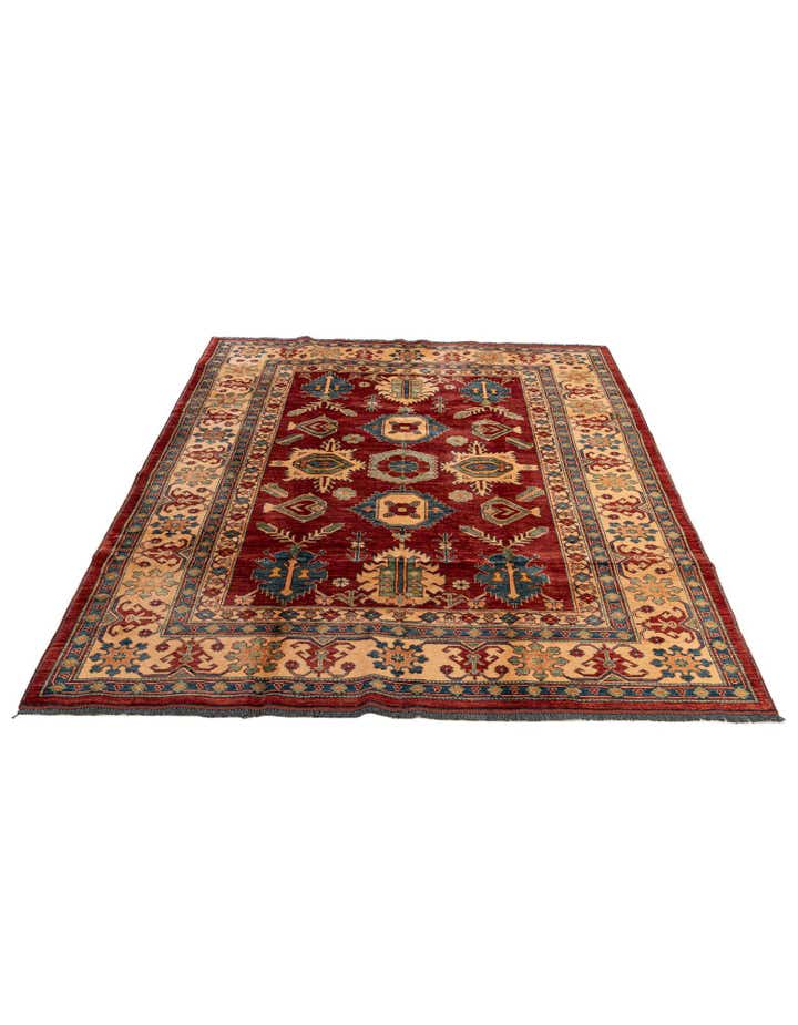 7' 5 x 9' 6 Hand Knotted Kazak Wool Rug