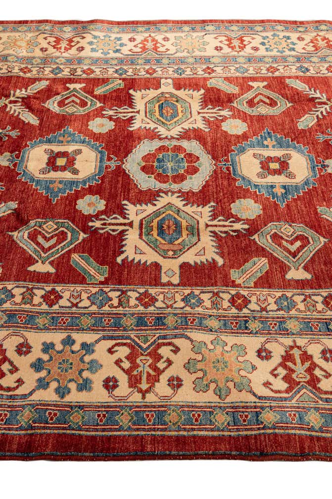 7' 5 x 9' 6 Hand Knotted Kazak Wool Rug