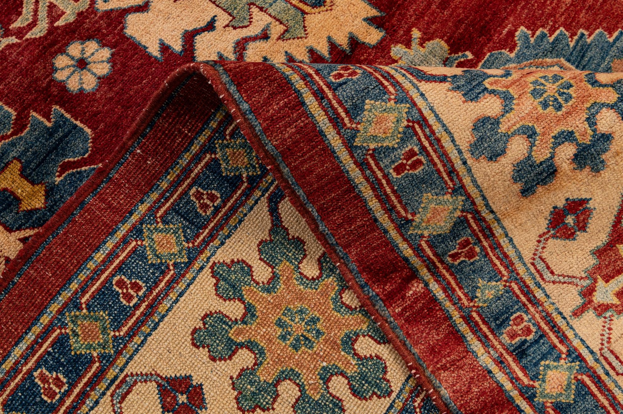 7' 5 x 9' 6 Hand Knotted Kazak Wool Rug
