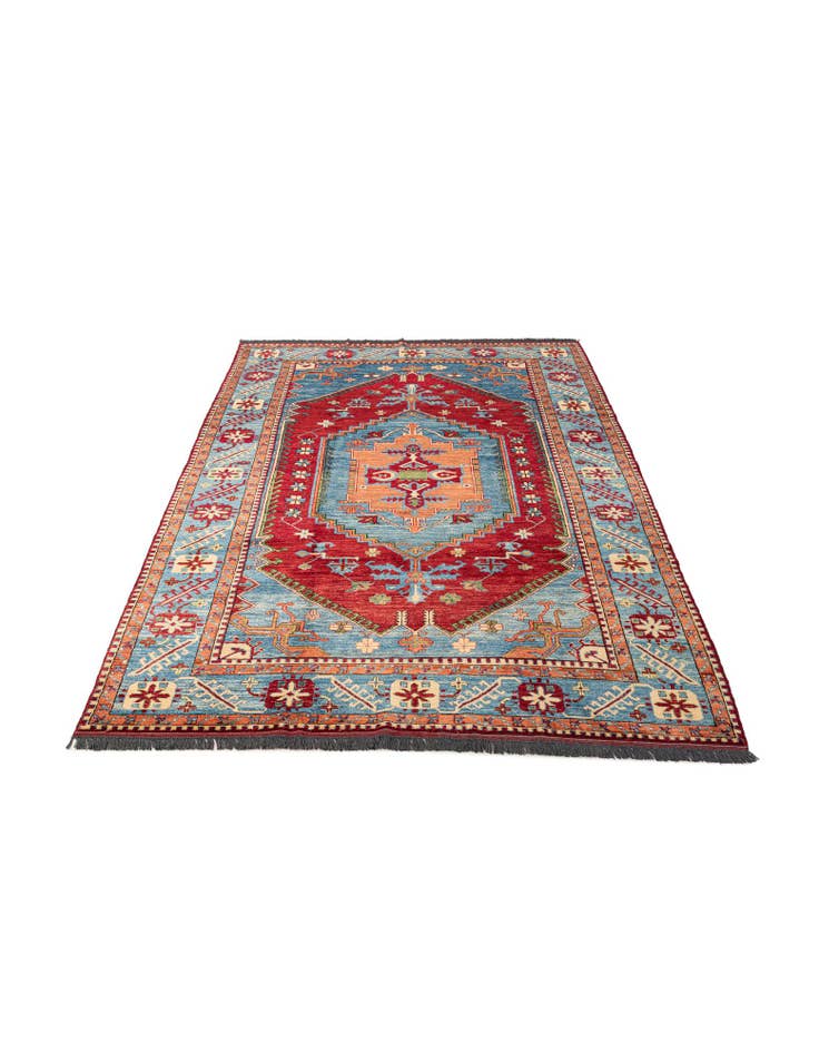 Detail image of 6' 8 x 9' 9 Hand Knotted Kazak Wool Rug