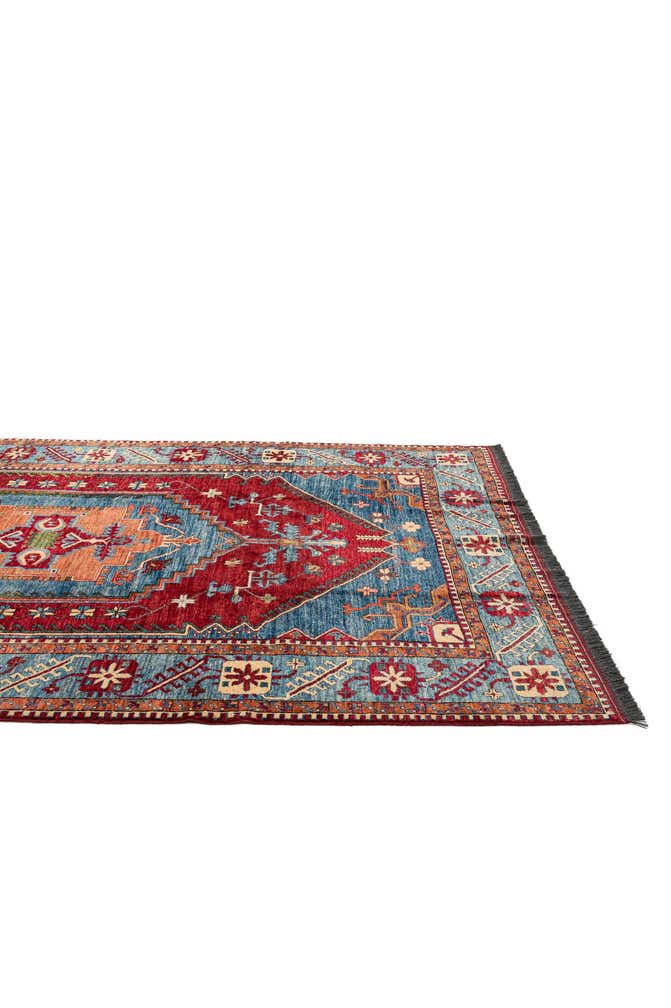 6' 8 x 9' 9 Hand Knotted Kazak Wool Rug