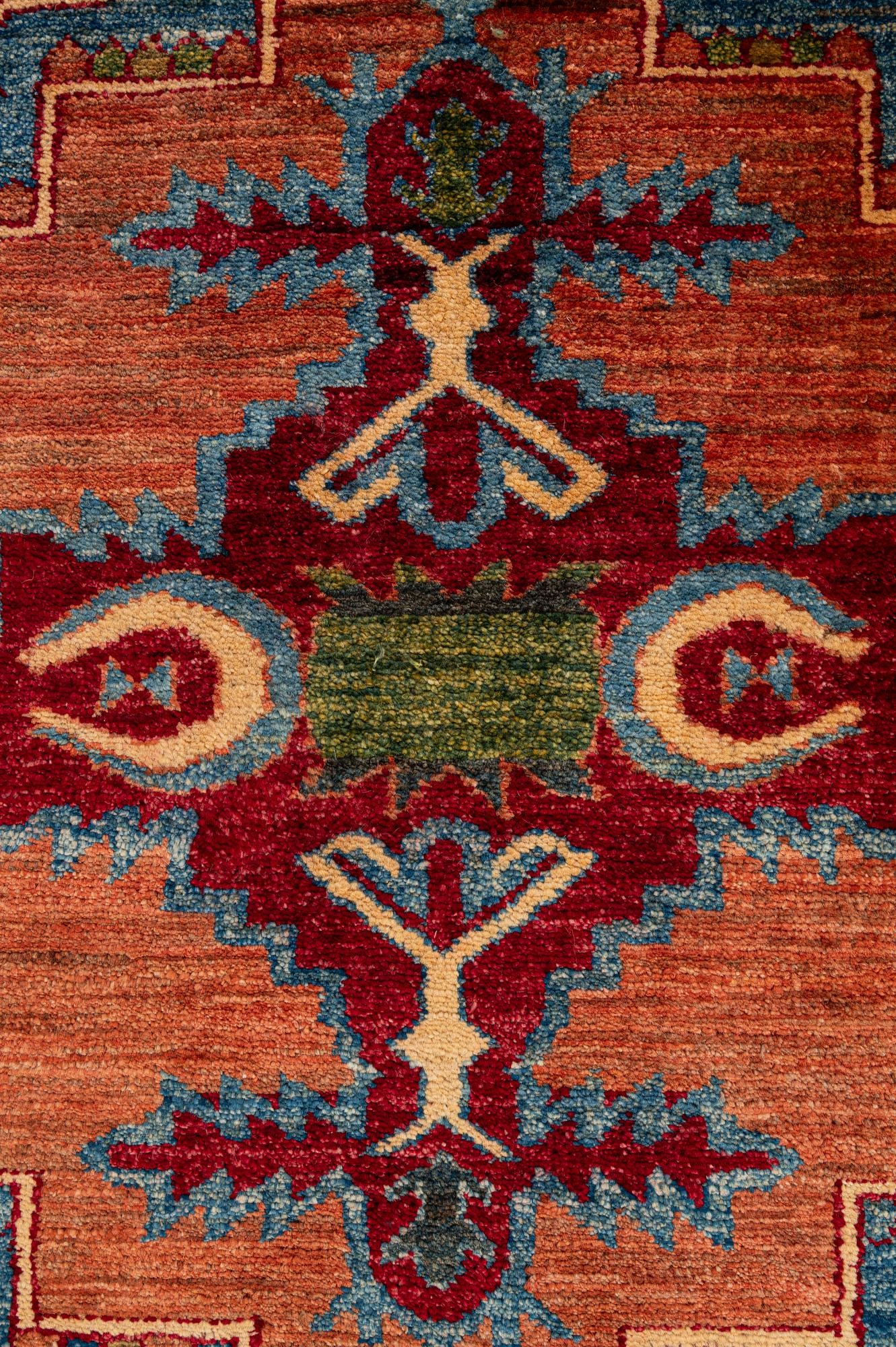 6' 8 x 9' 9 Hand Knotted Kazak Wool Rug