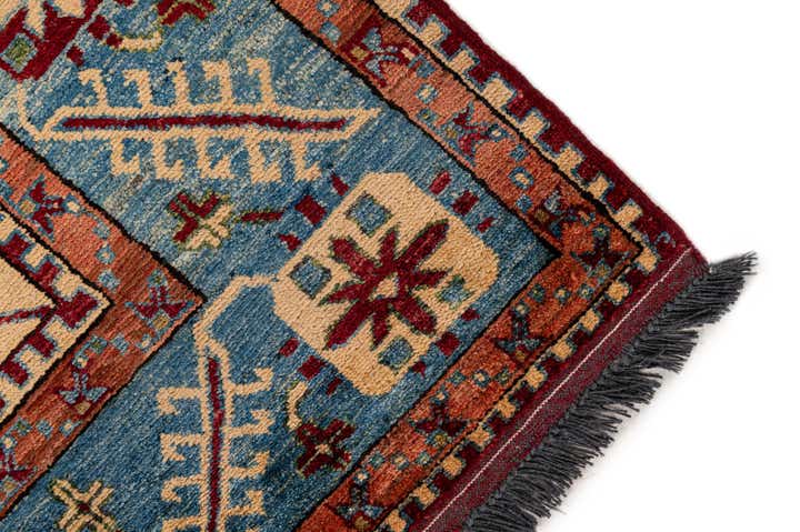 6' 8 x 9' 9 Hand Knotted Kazak Wool Rug