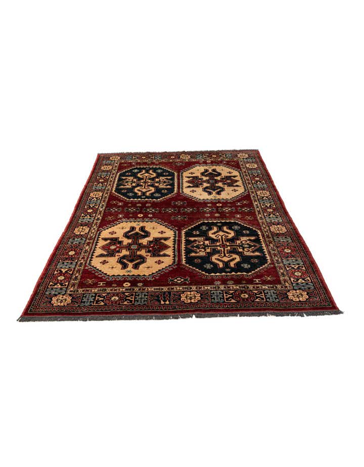 6' 9 x 10' 3 Hand Knotted Kazak Wool Rug