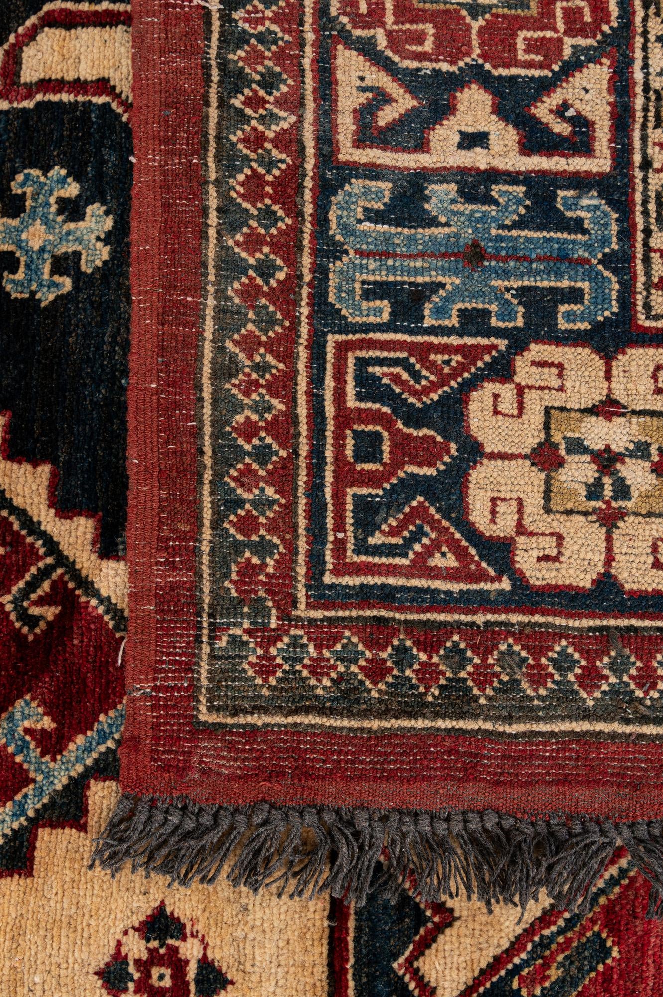 6' 9 x 10' 3 Hand Knotted Kazak Wool Rug