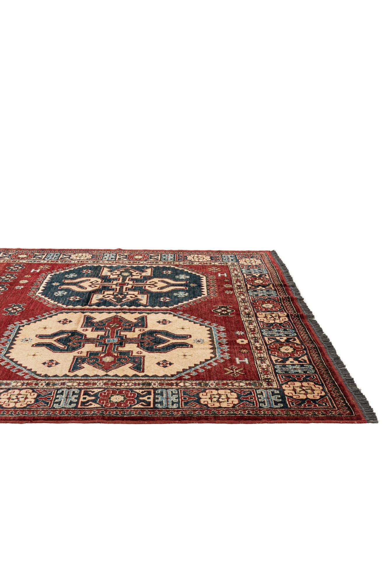 6' 9 x 10' 3 Hand Knotted Kazak Wool Rug