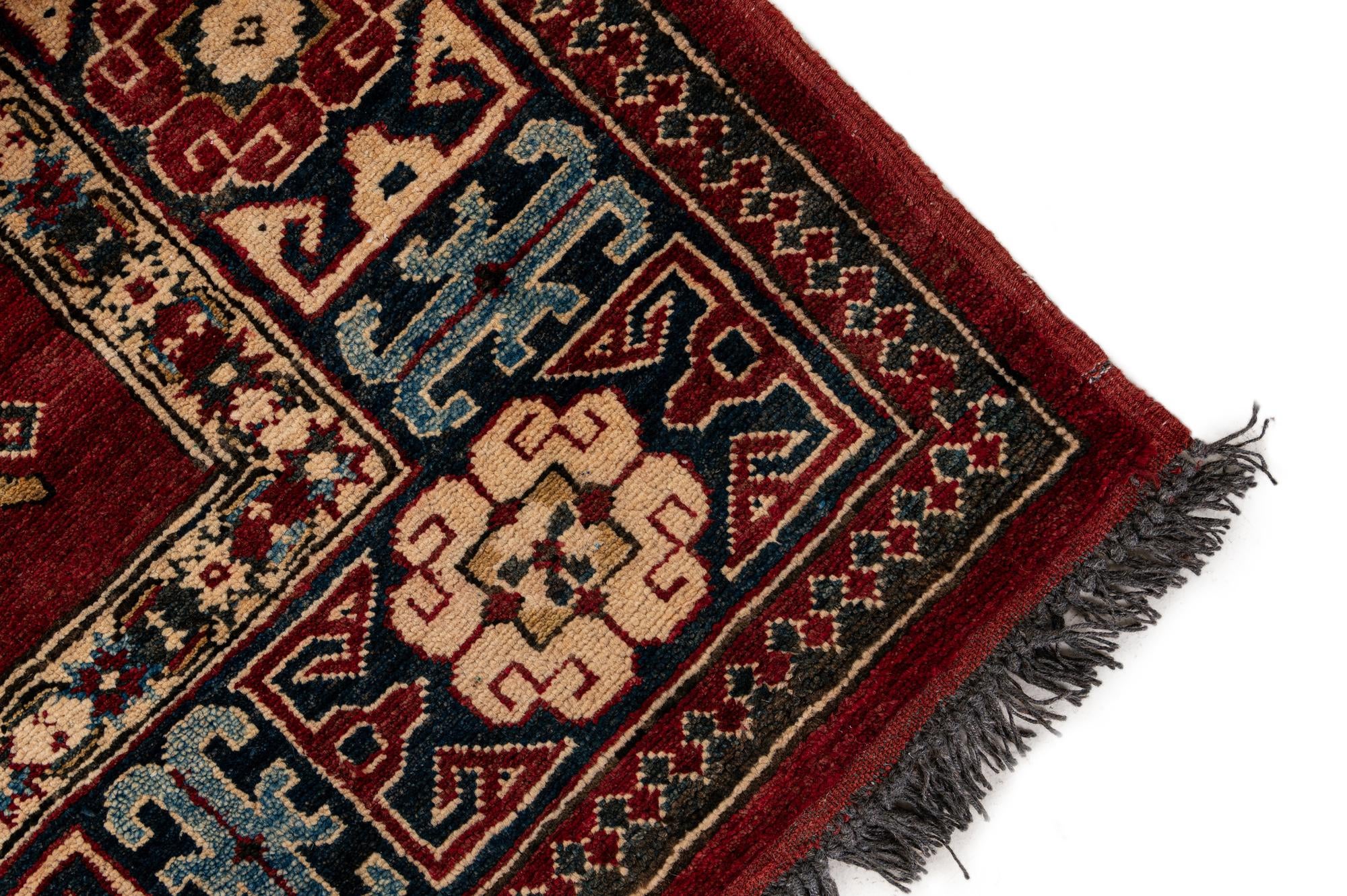 6' 9 x 10' 3 Hand Knotted Kazak Wool Rug