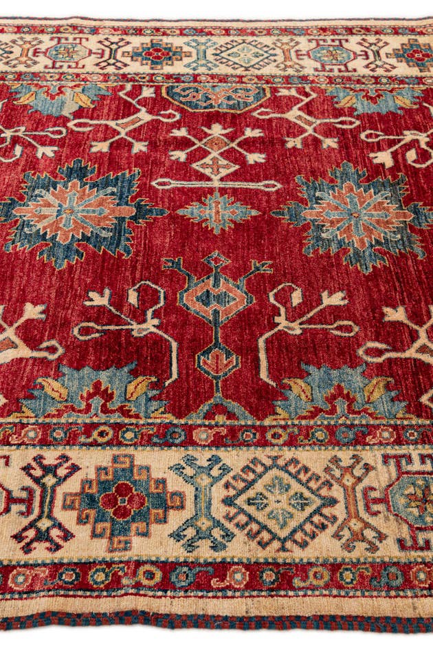 Detail image of 6' 6 x 10' 3 Hand Knotted Kazak Wool Rug