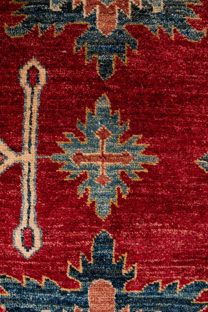 6' 6 x 10' 3 Hand Knotted Kazak Wool Rug