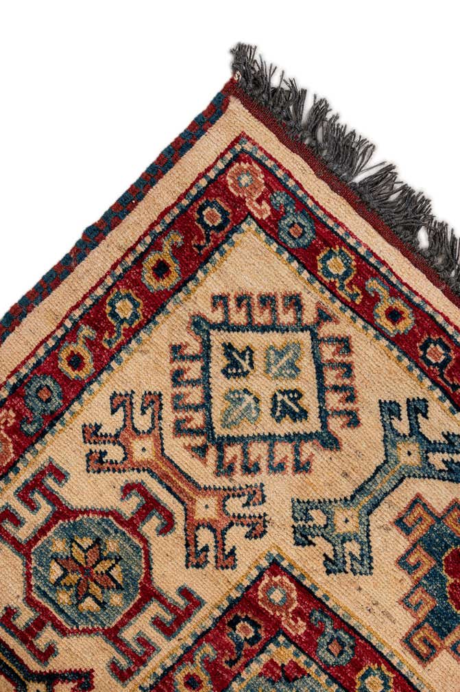 6' 6 x 10' 3 Hand Knotted Kazak Wool Rug