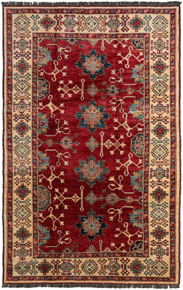 6' 6 x 10' 3 Hand Knotted Kazak Wool Rug