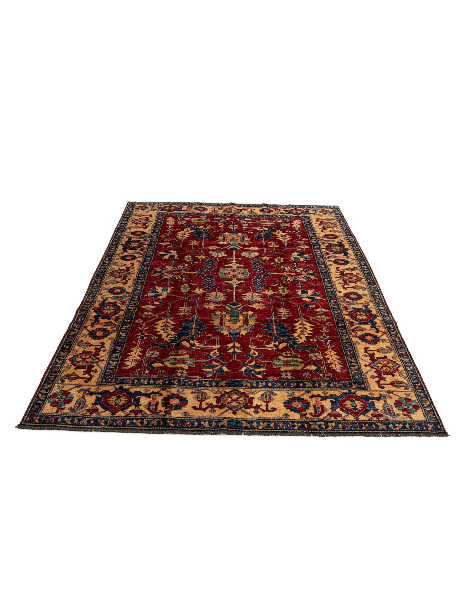 6' 11 x 9' 11 Hand Knotted Kazak Wool Rug