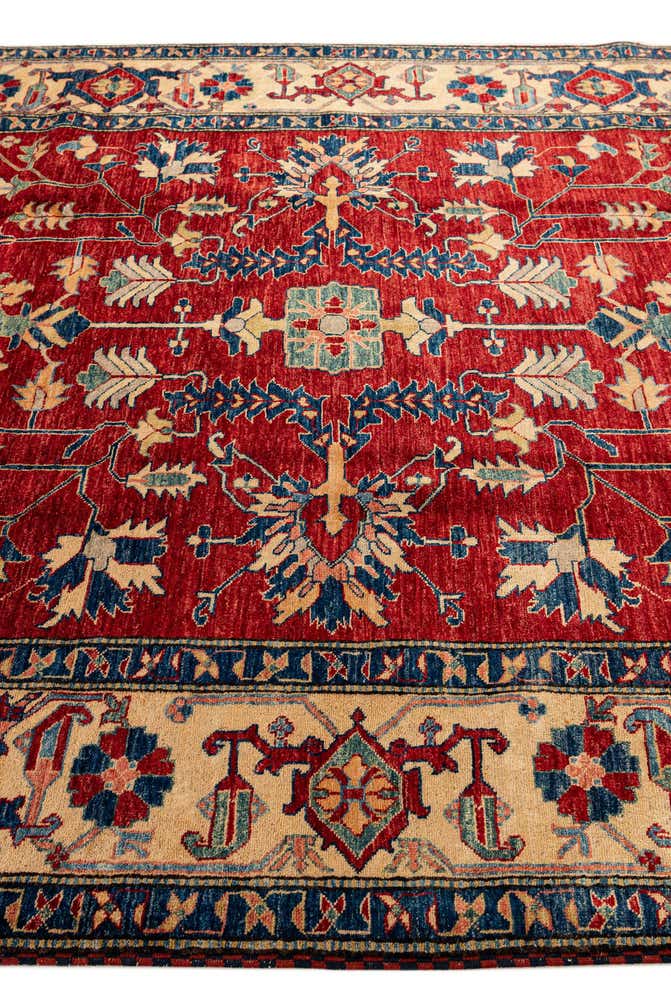 6' 11 x 9' 11 Hand Knotted Kazak Wool Rug