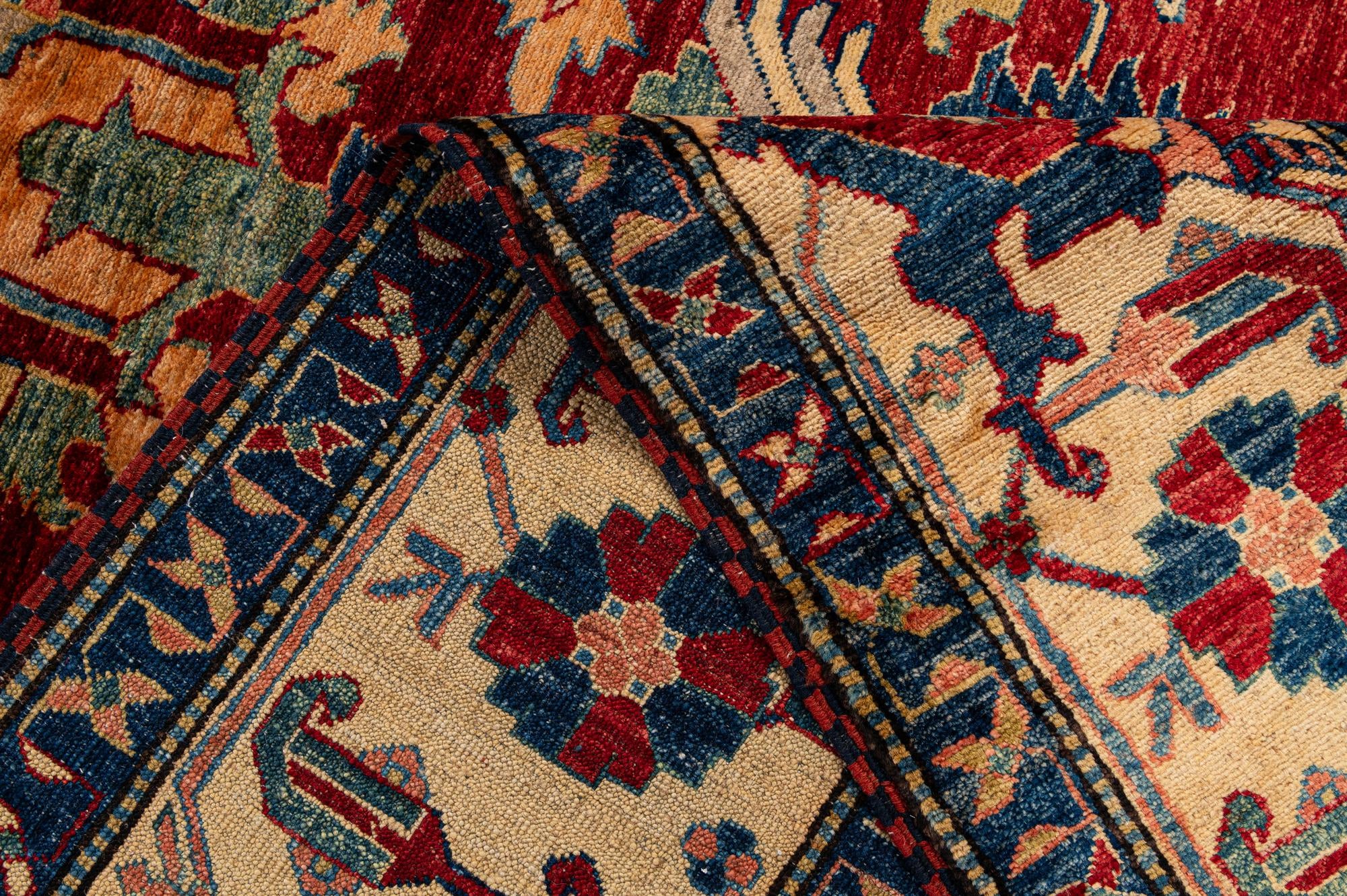 6' 11 x 9' 11 Hand Knotted Kazak Wool Rug