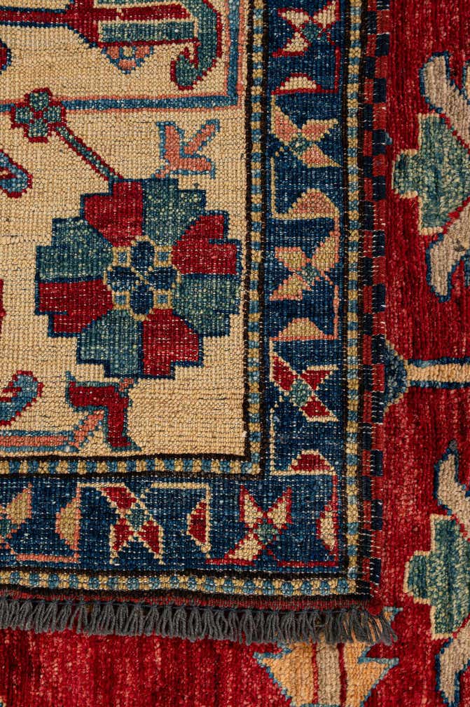 6' 11 x 9' 11 Hand Knotted Kazak Wool Rug