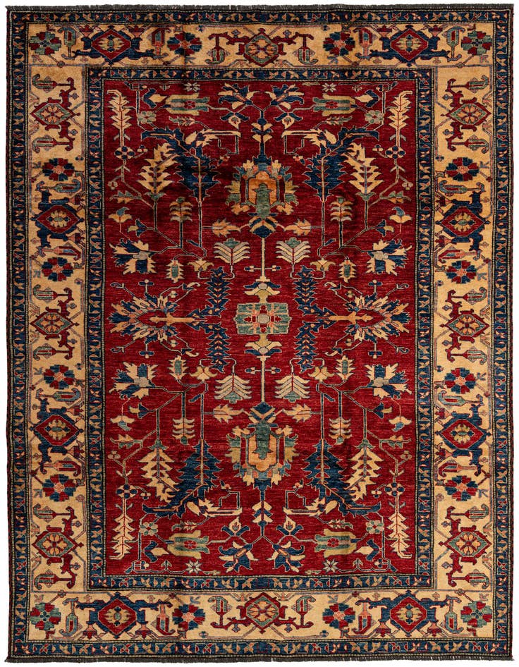 Detail image of 6' 11 x 9' 11 Hand Knotted Kazak Wool Rug