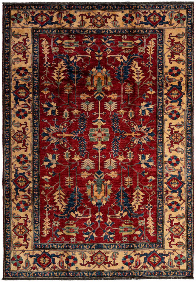 Detail image of 6' 11 x 9' 11 Hand Knotted Kazak Wool Rug