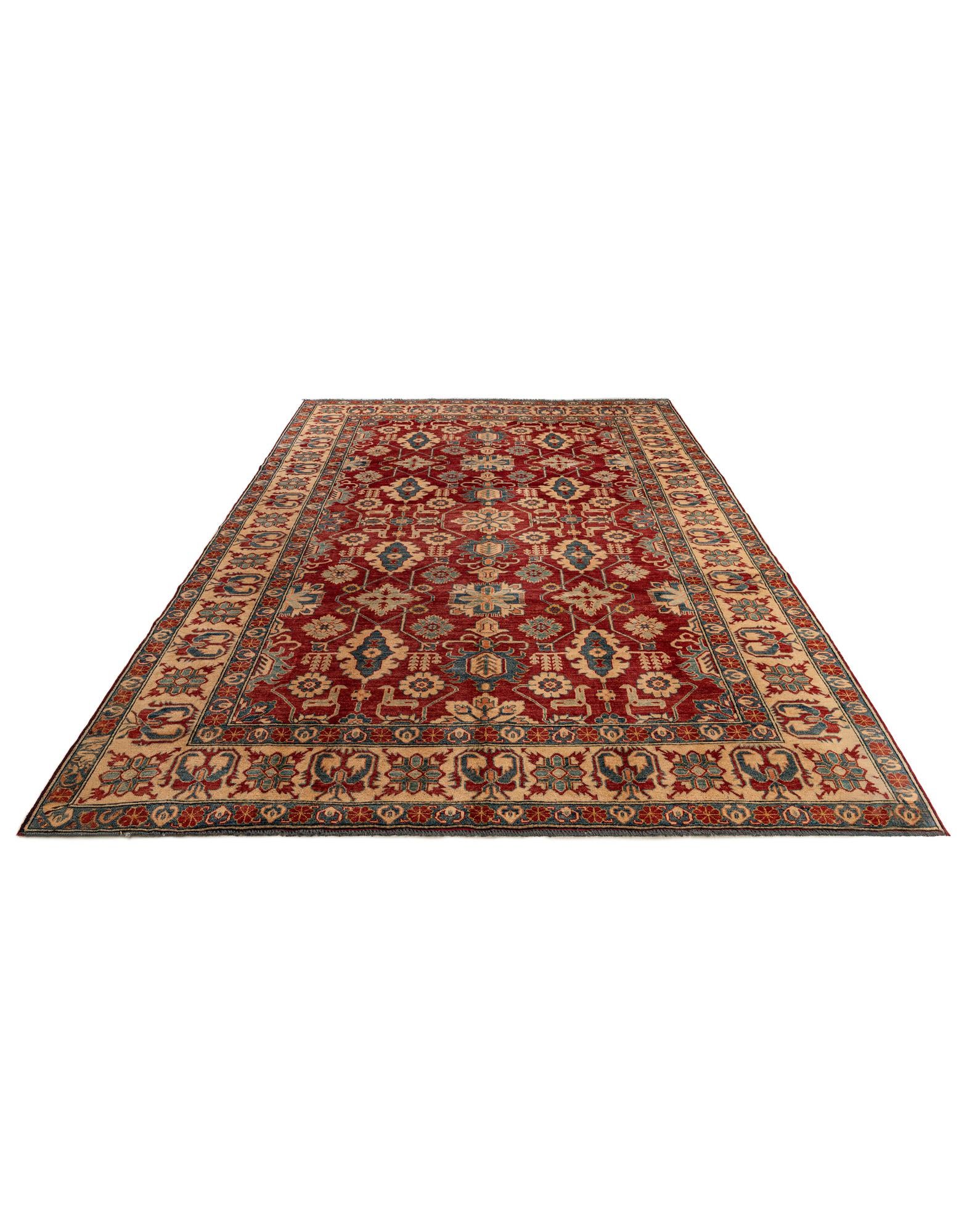 7' 5 x 11' 11 Hand Knotted Kazak Wool Rug