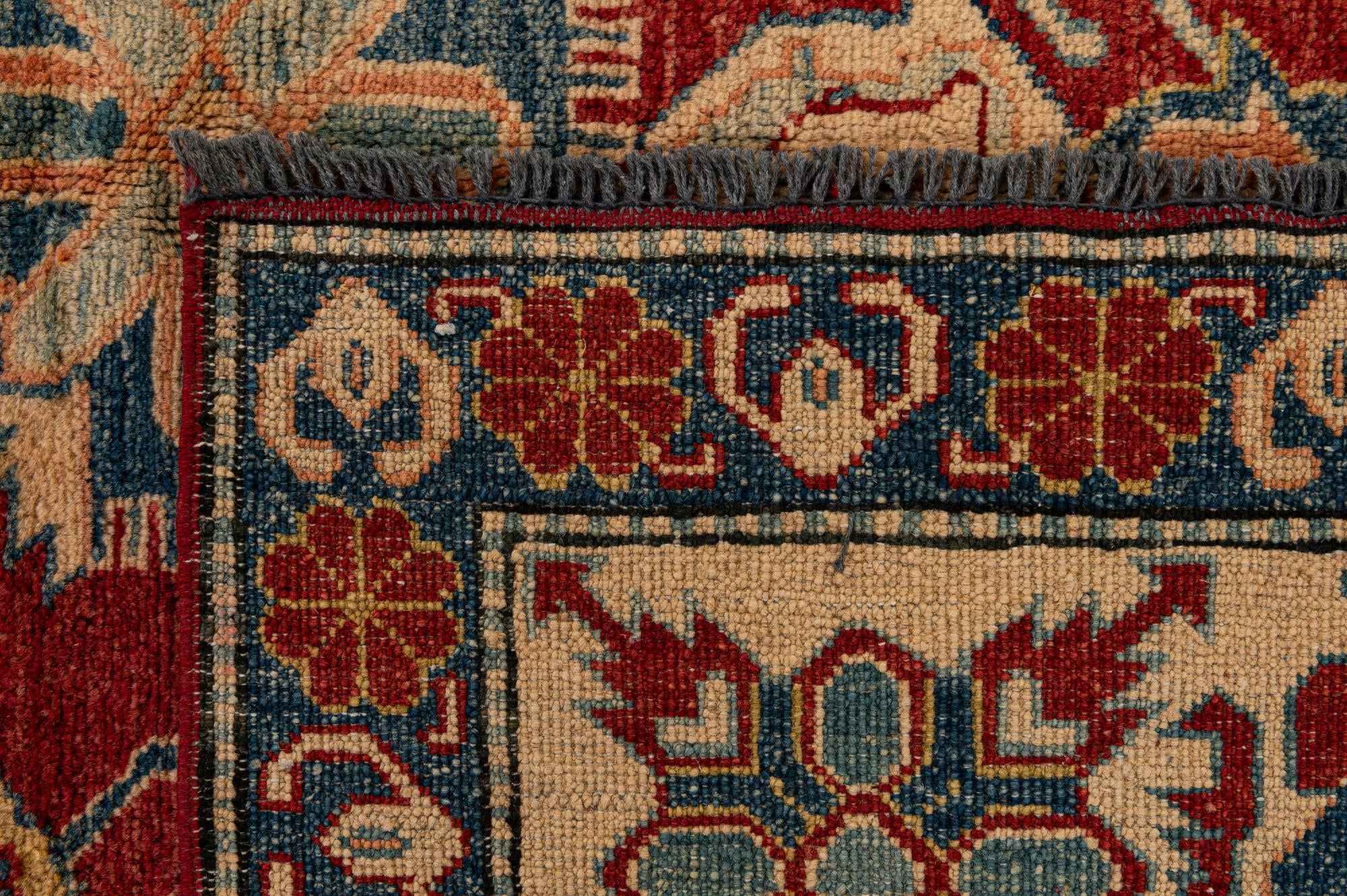 7' 5 x 11' 11 Hand Knotted Kazak Wool Rug