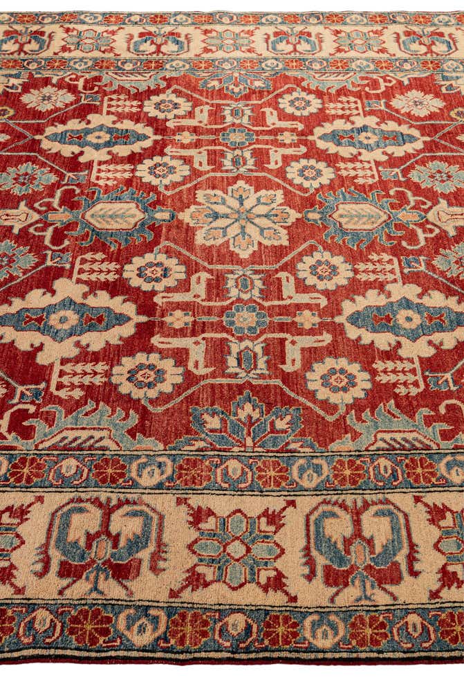 7' 5 x 11' 11 Hand Knotted Kazak Wool Rug
