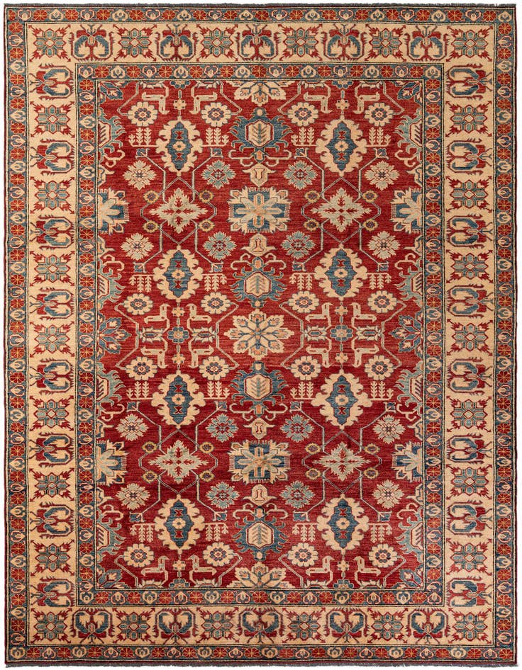 Detail image of 7' 5 x 11' 11 Hand Knotted Kazak Wool Rug