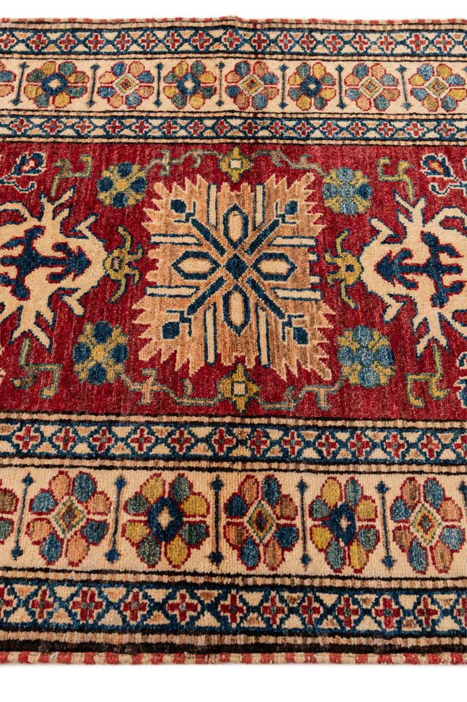 3' x 4' 10 Hand Knotted Kazak Wool Rug
