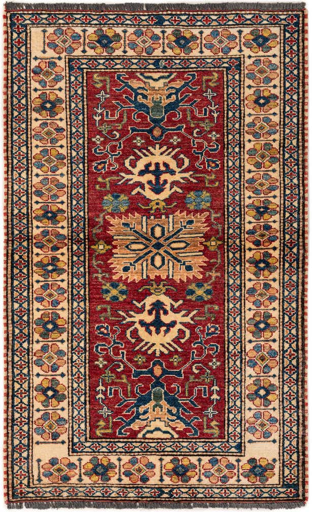 3' x 4' 10 Hand Knotted Kazak Wool Rug