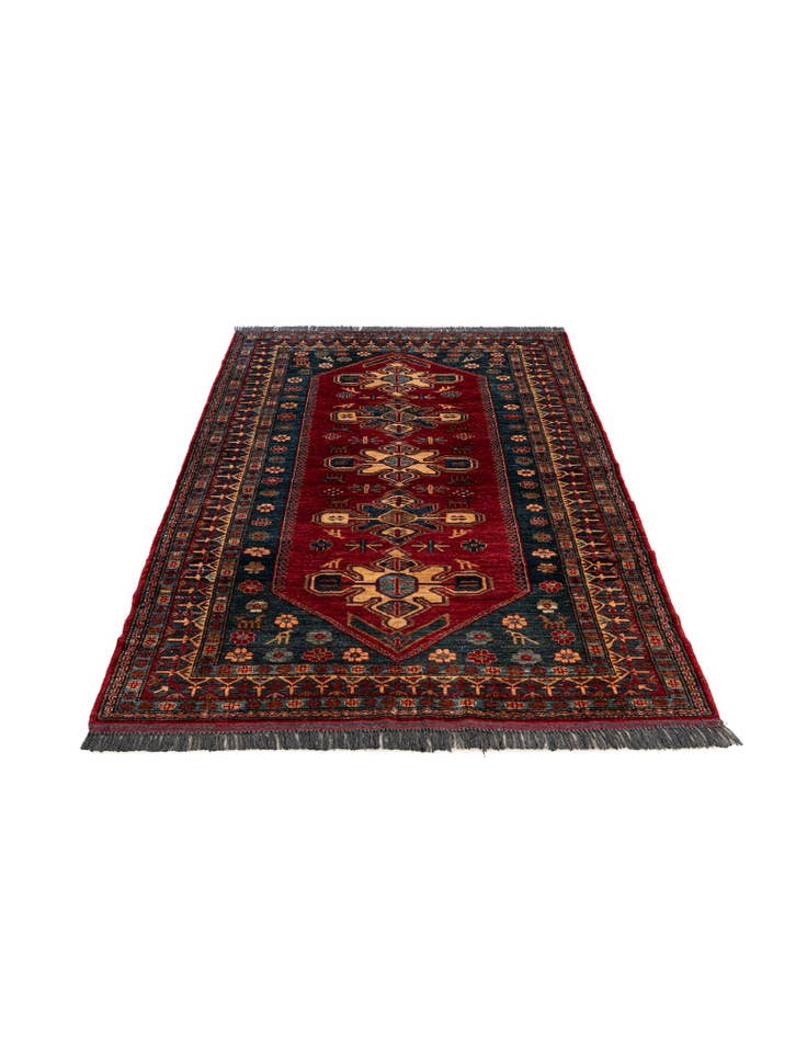 Detail image of 5' 2 x 9' 8  Hand Knotted Kazak Wool Rug