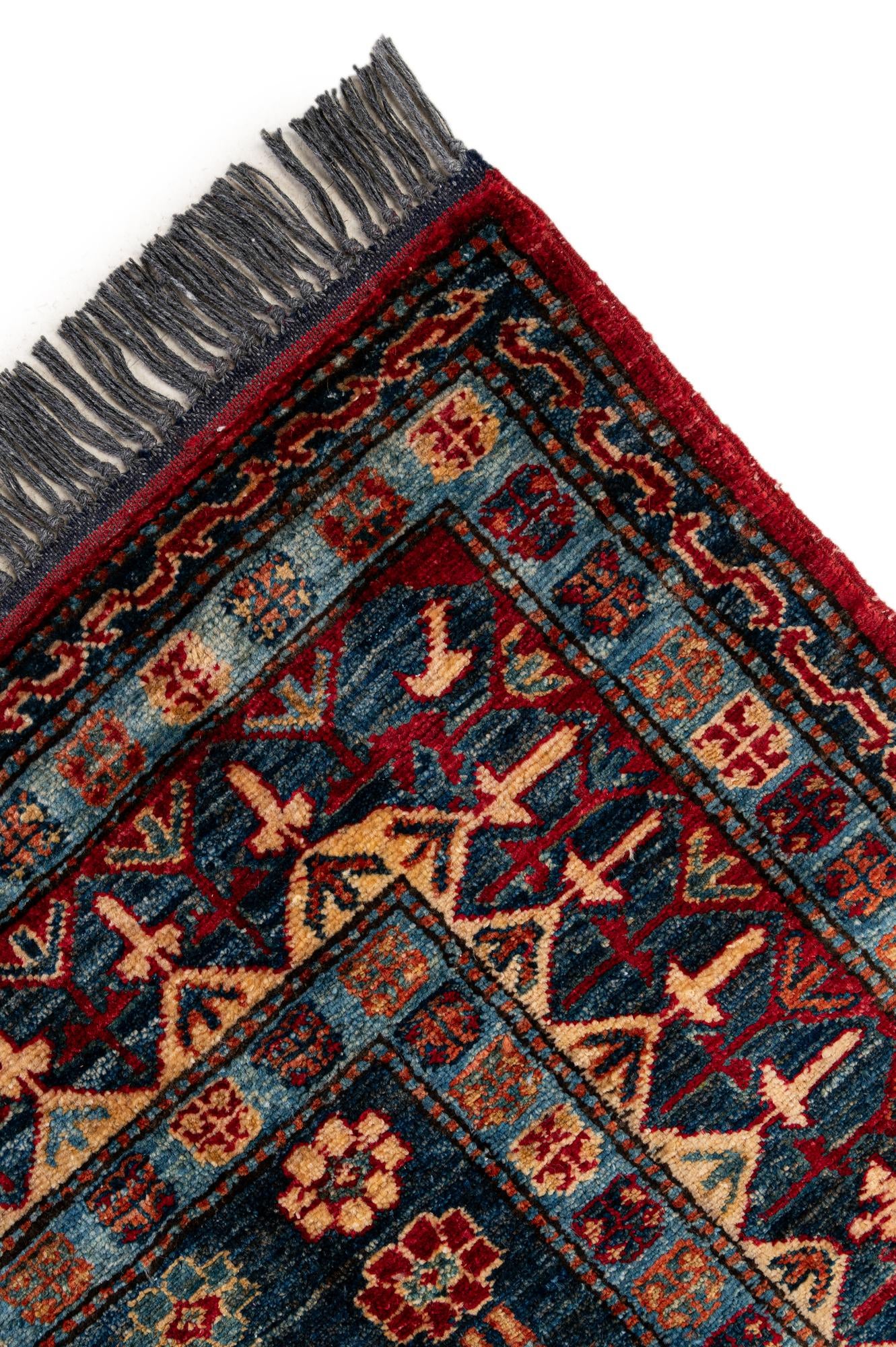 155cm x 295cm Hand Knotted Kazak Wool Rug
