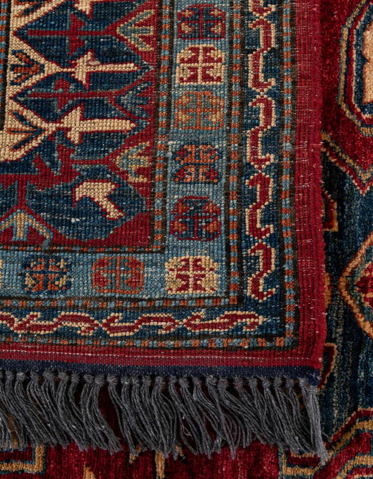 Detail image of 5' 2 x 9' 8  Hand Knotted Kazak Wool Rug
