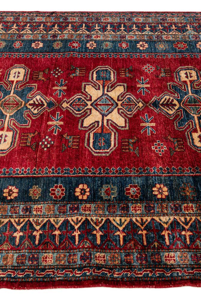 155cm x 295cm Hand Knotted Kazak Wool Rug