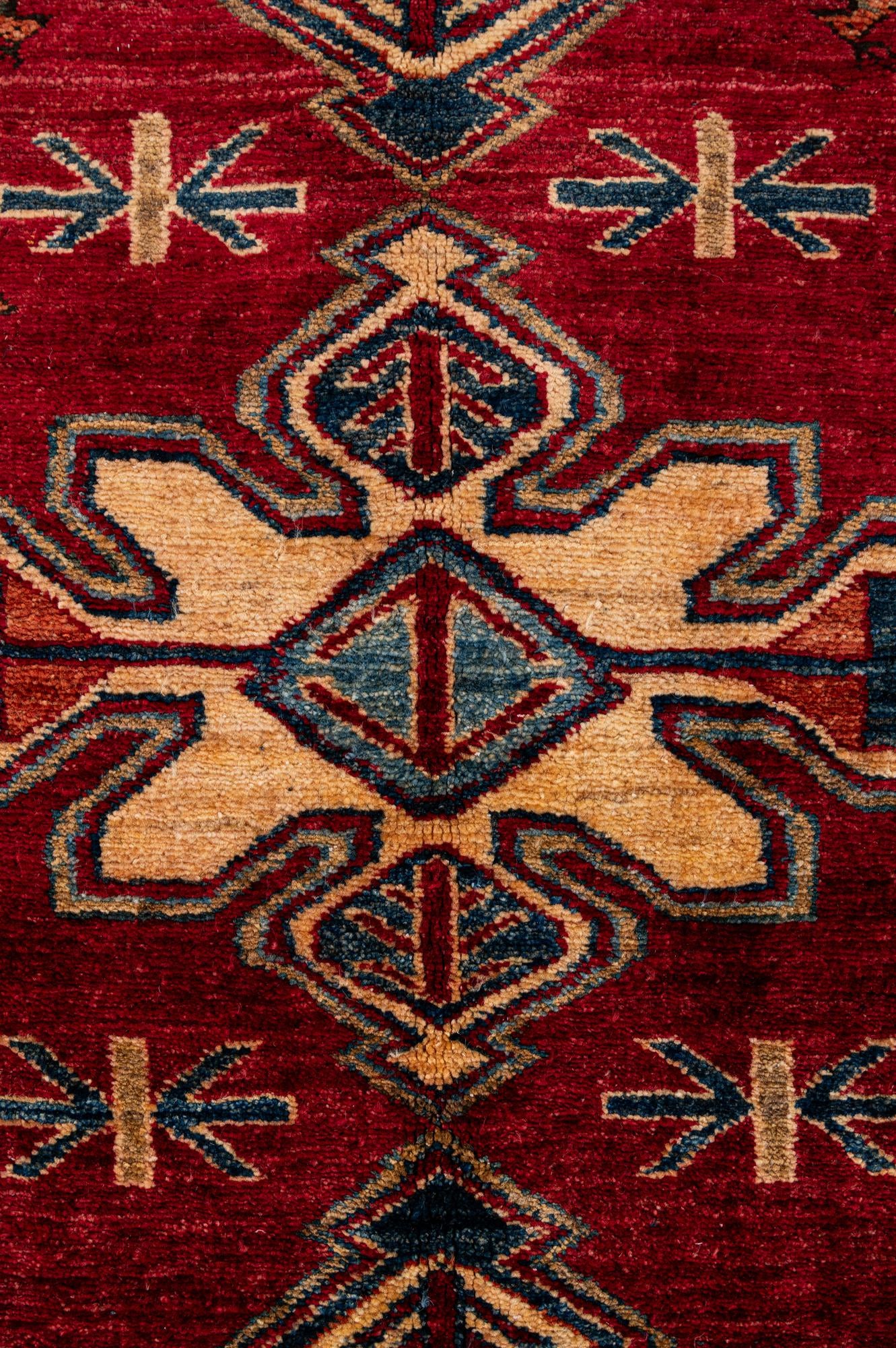 155cm x 295cm Hand Knotted Kazak Wool Rug